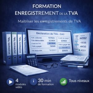 Formation enregistrement de la TVA en comptabilité avec TVA déductible collectée et déclaration de TVA