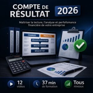 Formation compte de résultat 2026 avec 12 vidéos, durée 37 minutes et accessible tous niveaux