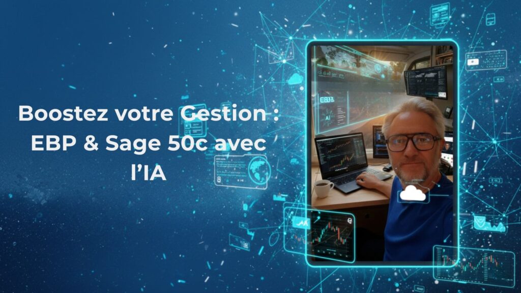 Jean-Pierre Villatte, expert formateur EBP et Sage, utilisant l'IA pour la gestion d'entreprise en 2026