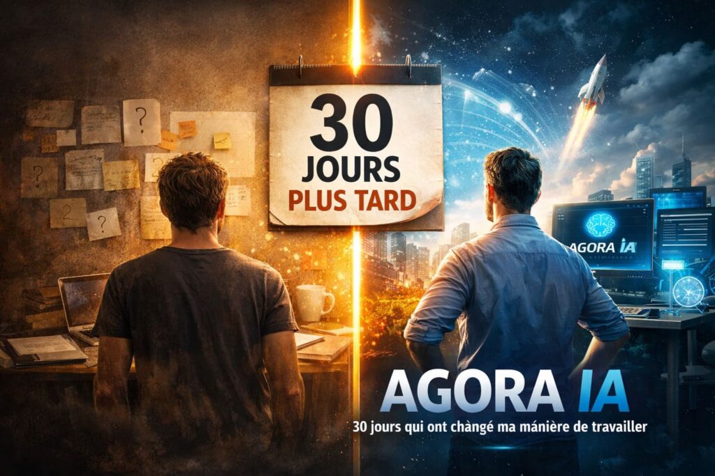 Transformation en 30 jours grâce à AGORA IA, entre réflexion initiale et environnement de travail structuré avec intelligence artificielle