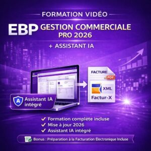 Formation EBP Gestion Commerciale PRO 2026 avec assistant IA et mise à jour facturation électronique