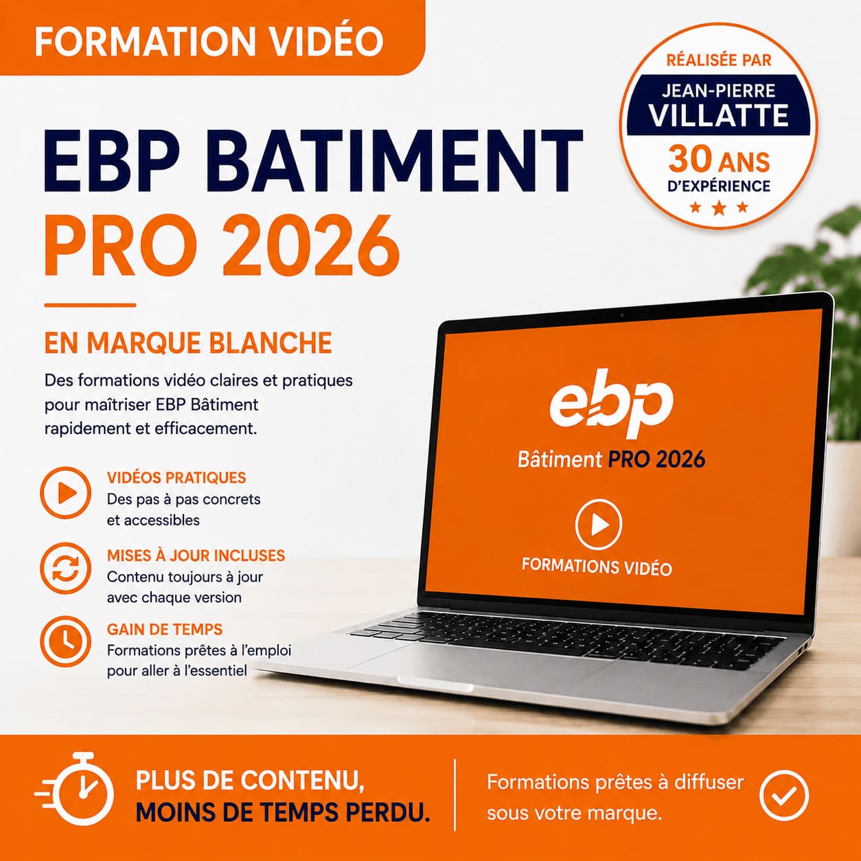 Formation vidéo EBP Bâtiment 2026 en marque blanche