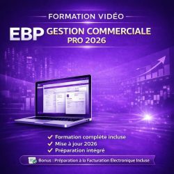 Formation vidéo EBP Gestion Commerciale PRO 2026 avec mise à jour et préparation à la facturation électronique