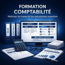 Formation comptabilité avec bases comptables compte en T bilan simplifié et journaux comptables